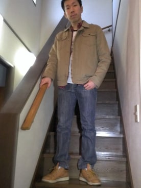「Levi's RED（リーバイスレッド）のアイテム（その他アウター）」を使った、enzozoさん（メンズ・177cm）の冬コーディネート