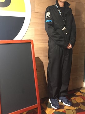 「アイテム（つなぎ/オールインワン）」を使った、kim000さん（メンズ・174cm）の秋コーディネート