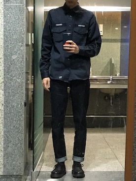 「carhartt」｜「アイテム（その他シューズ）」を使った、kim000さん（メンズ・174cm）の夏コーディネート