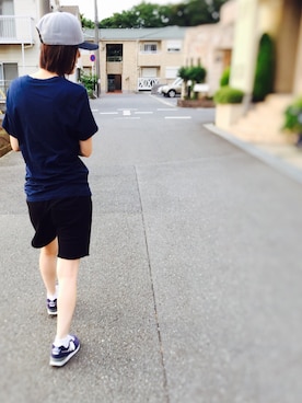 「おさんぽスタイル」｜「アイテム（キャップ）」を使った、tmk_pさん（レディース・163cm）の夏コーディネート