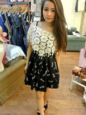 「skirt」｜「アイテム（ワンピース）」を使った、Yami miteさん（レディース・158cm）の秋コーディネート