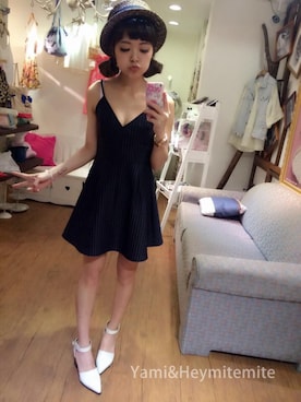 「アイテム（パンプス）」を使った、Yami miteさん（レディース・158cm）の春コーディネート