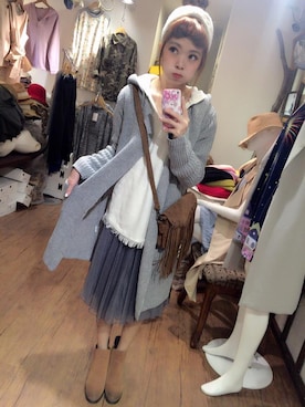 「skirt」｜「アイテム（ワンピース）」を使った、Yami miteさん（レディース・155cm）の秋コーディネート