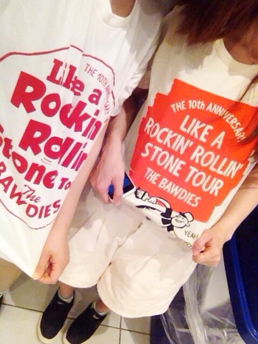 「LIVE、ライブTシャツ、ライブ」｜「BAWDIES トートバッグ（トートバッグ、ホワイト系）」を使った、さちこさん（レディース・152cm）の夏コーディネートの1枚目の写真