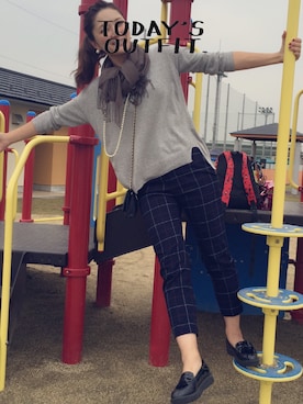 「M-PREMIER（エムプルミエ）のアイテム」を使った、ほしららさん（レディース・167cm）の秋コーディネート