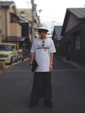 「PARADOX（パラドックス）のアイテム（バッグ）」を使った、真人さん（メンズ・174cm）の夏コーディネート