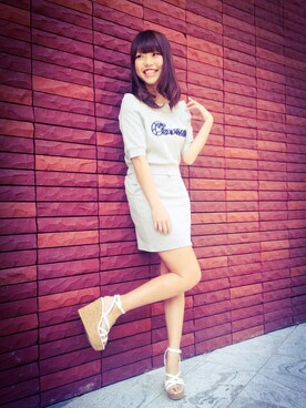 「RD ROUGE DIAMANT（アールディー ルージュ ディアマン）のアイテム（シューズ）」を使った、ゆうきさん（レディース・158cm）の春コーディネート