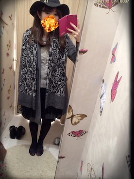 「GLOBAL WORK（グローバルワーク）のフェルトナカオレＨＡＴ/565115（ハット）」を使った、とももさん（レディース・167cm）の冬コーディネート