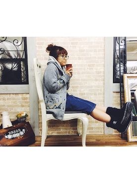 「カウチン」｜nitte&emagoさん（レディース・151cm）の冬コーディネート