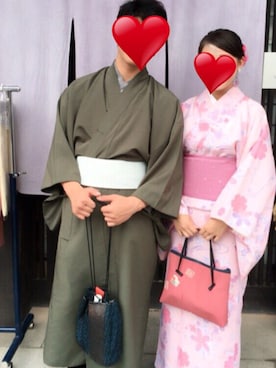 「アイテム（浴衣、グリーン系）」を使った、natsuchim♡さん（レディース・157cm）の夏コーディネート