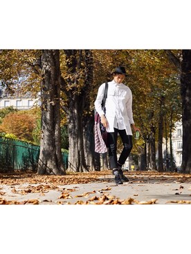 「TOPMAN（トップマン）のアイテム（オールインワン・サロペット）」を使った、ALLIENさん（メンズ・182cm）の秋コーディネート
