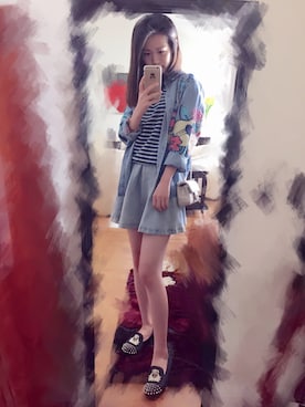 「skirt」｜「アイテム（その他シューズ）」を使った、Connie Chenさん（レディース・155cm）の春コーディネート