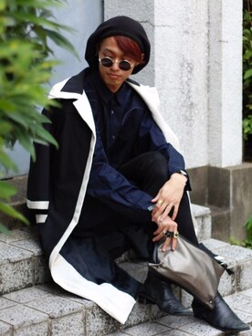 「mode」｜「アイテム（ダウンジャケット/コート）」を使った、koheyさん（メンズ・176cm）の秋コーディネート