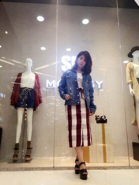 「SLY（スライ）のアイテム（その他）」を使った、Lvy❥さん（レディース・165cm）の冬コーディネート