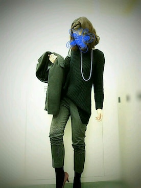 「mimi&roger（ミミアンドロジャー）のアイテム」を使った、mahaloさん（レディース・174cm）の冬コーディネート