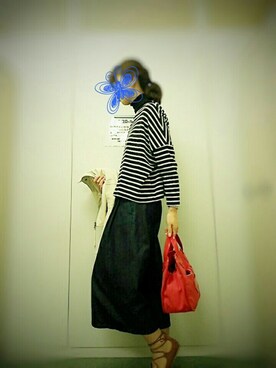 「TILA MARCH（ティラ マーチ）のアイテム」を使った、mahaloさん（レディース・174cm）の春コーディネート