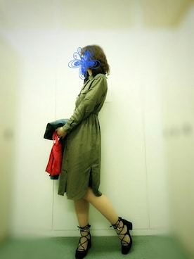 「ミニタリー」｜「アイテム（その他）」を使った、mahaloさん（レディース・174cm）の春コーディネート