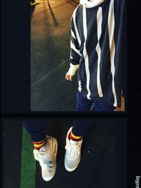 「adidas Originals（アディダスオリジナルス）のアイテム（Tシャツ/カットソー、ブラック系）」を使った、なおたまるさん（メンズ・175cm）の秋コーディネート