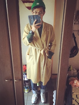 「アキコーデ」｜「アイテム（その他アウター）」を使った、なおたまるさん（メンズ・175cm）の秋コーディネート