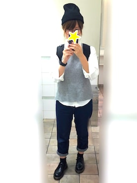 「トイレから失礼しやす」｜「アイテム（その他シューズ）」を使った、momomamaさん（レディース・153cm）の秋コーディネート