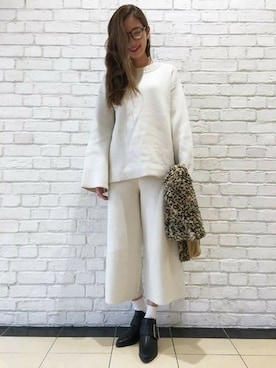 「ファースヌード」｜「アイテム（ワンピース）」を使った、JEANASISららぽーとTOKYO-BAY STAFFさん（レディース・170cm）の秋コーディネート