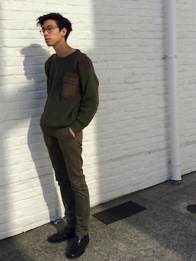 「HAMNETT（ハムネット）のアイテム（ブーツ）」を使った、Grow 細田 真吾さん（メンズ・176cm）の秋コーディネート