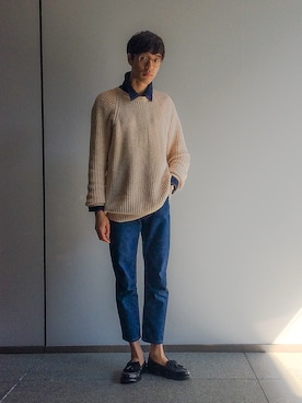 「ウールシャツ」｜「アイテム（その他）」を使った、Grow 細田 真吾さん（メンズ・176cm）の冬コーディネート