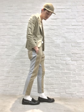 「アイテム（その他、グリーン系）」を使った、Grow 細田 真吾さん（メンズ・176cm）の秋コーディネート