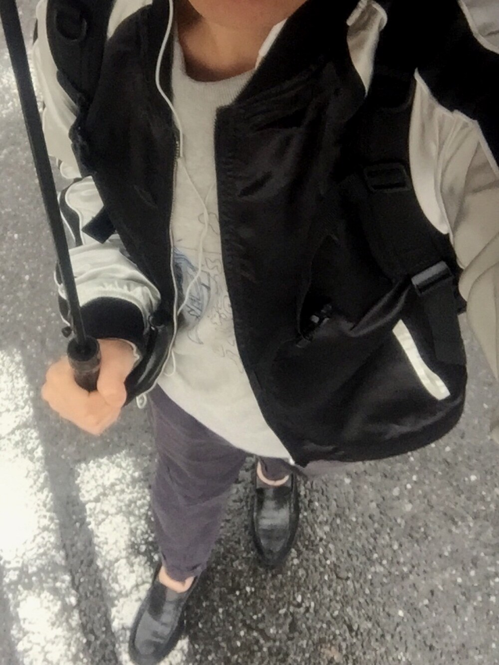「GGDのGGD / ｽｶJ×MA1ﾘﾊﾞｰｼﾌﾞﾙ			（MA-1、ブラック系）」を使った、げんさん（メンズ・168cm）の秋コーディネートの1枚目の写真