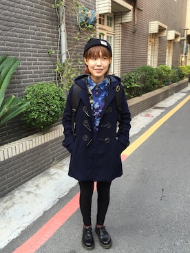 「Ed Hardy（エドハーディー）のアイテム（バッグ）」を使った、楊昀潼Elsie Yangさん（レディース・159cm）の冬コーディネート