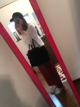 「LE COQ（ルコック）のアイテム（帽子）」を使った、Soooさん（レディース・155cm）の春コーディネート