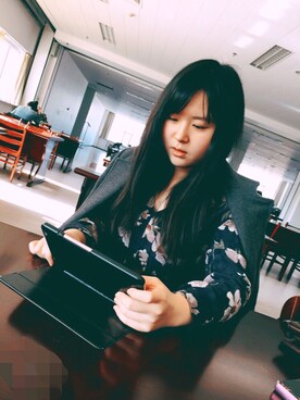 「bigfishのアイテム（ワンピース、ブルー系）」を使った、Angelaaaさん（レディース）の冬コーディネート