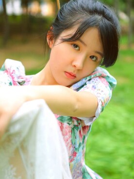「Handmade（ハンドメイド）のアイテム（ワンピース、その他）」を使った、Angelaaaさん（レディース）の冬コーディネート