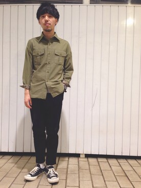 「ラッドミュージシャン」｜「アイテム（アナログ腕時計）」を使った、とよしょーさん（メンズ・170cm）の秋コーディネート