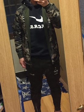 「F.C.R.B.（エフシーアールビー）のアイテム（ブルゾン）」を使った、west187さん（メンズ・165cm）の冬コーディネート