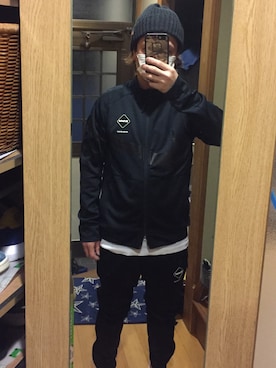 「F.C.R.B.（エフシーアールビー）のアイテム（ブルゾン）」を使った、west187さん（メンズ・165cm）の春コーディネート