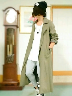 「TODAYFUL（トゥデイフル）のアイテム（ジャケット/アウター）」を使った、*a.k.i*さん（メンズ・173cm）の春コーディネート
