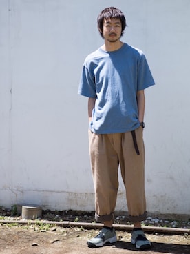 「アイテム（ニット/セーター）」を使った、KEN MATSUMOTO さん（メンズ・178cm）の春コーディネート