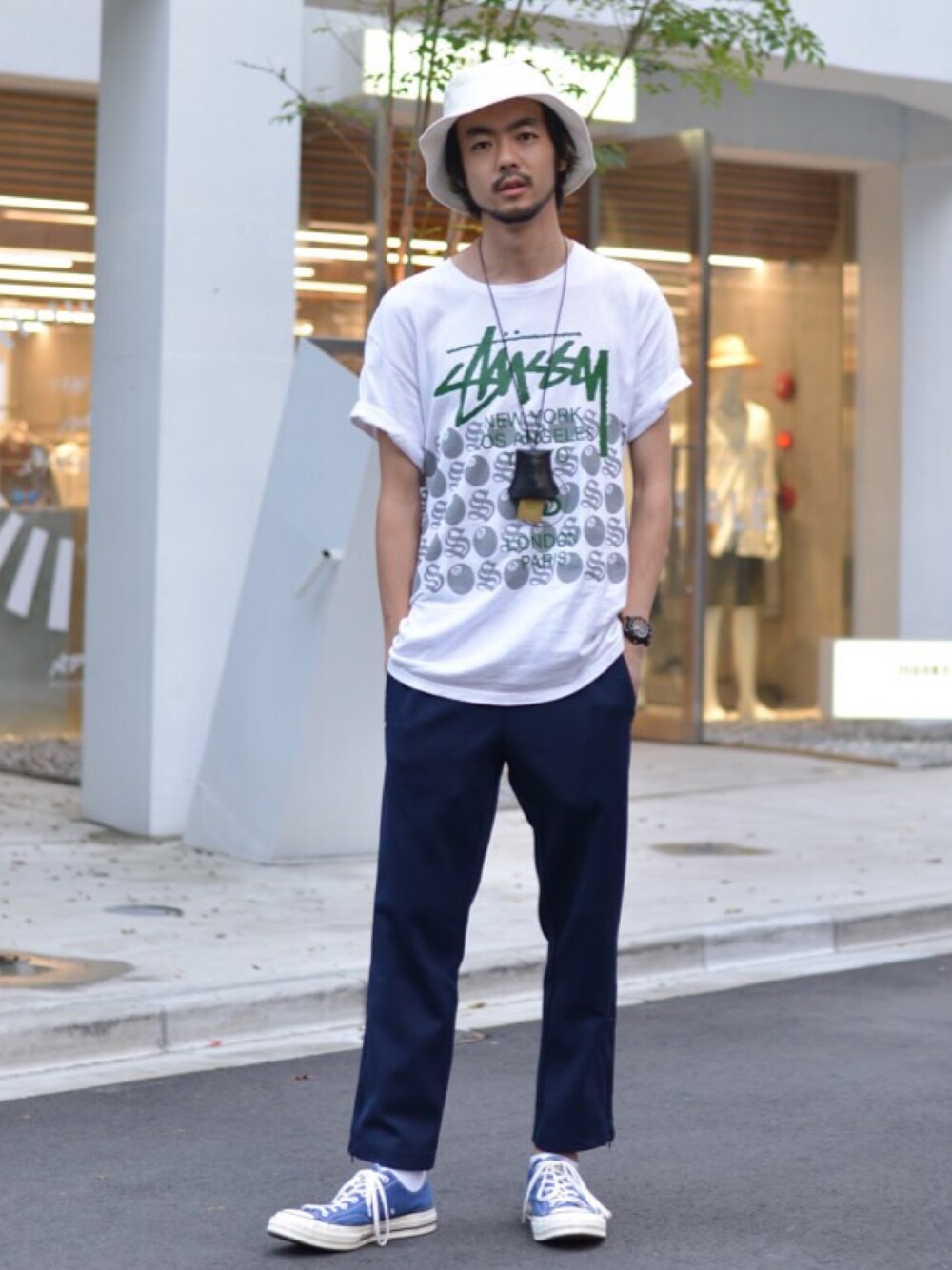 HERMESのハットを使ったメンズ人気ファッションコーディネート