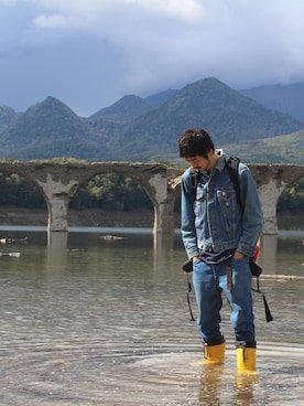 「GOODENOUGH（グッドイナフ）のアイテム」を使った、KEN MATSUMOTO さん（メンズ・178cm）の秋コーディネート