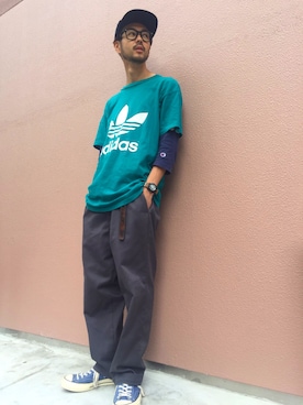 「CHARI&CO（チャリアンドコー）のアイテム」を使った、KEN MATSUMOTO さん（メンズ・178cm）の秋コーディネート