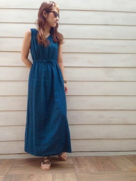 「FRAMeWORK（フレームワーク）のアイテム（ワンピース/ドレス）」を使った、nogumiさん（レディース・162cm）の夏コーディネート