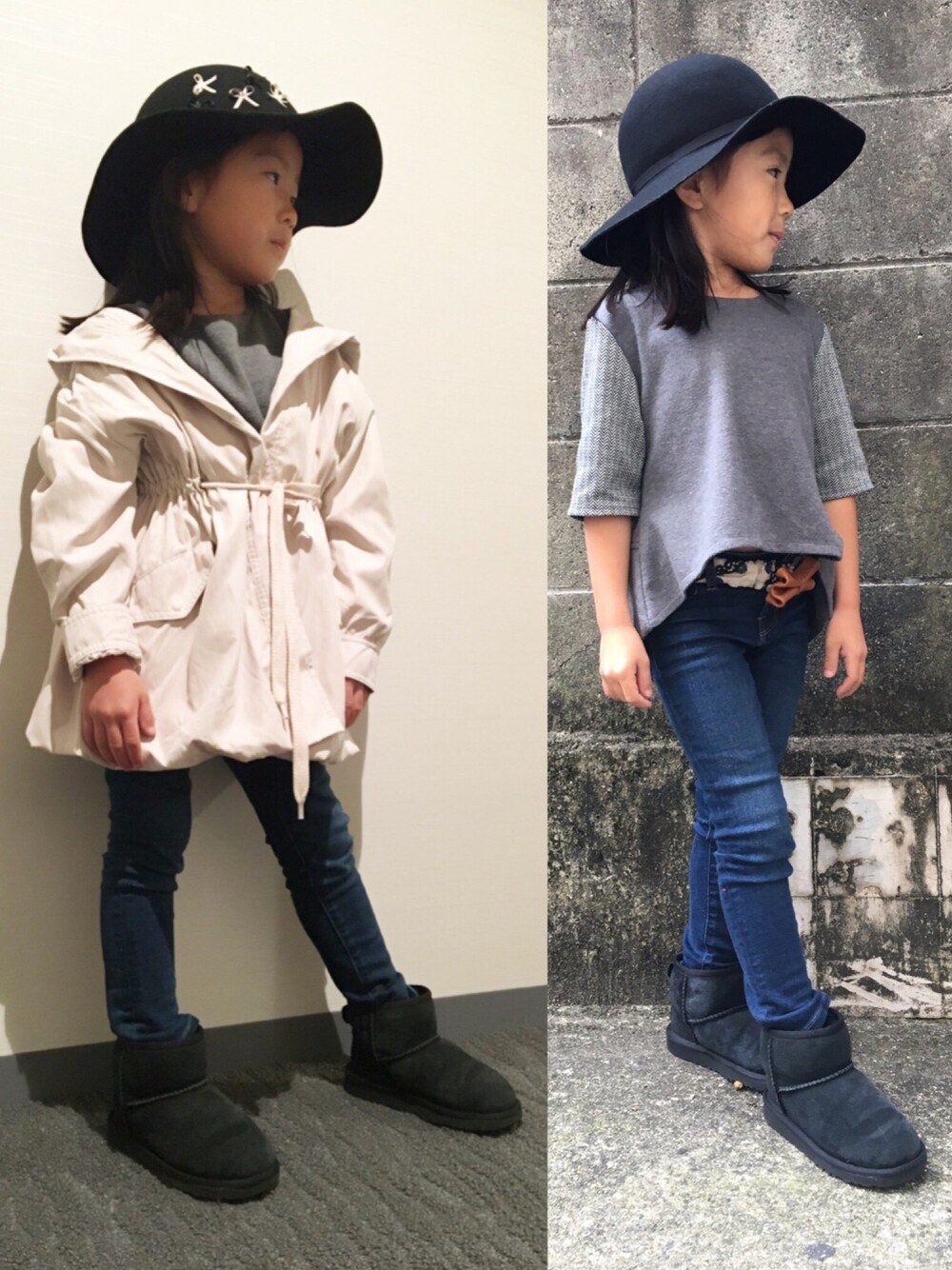 「キッズファッション、休日スタイル、キッズコーデ、モッズコート、おんなのこ、ハット、ラルフローレン、スナイデル、スナイデルガール」｜「SNIDELのビッグフードモッズコート（その他アウター、ベージュ系）」を使った、t-kさん（キッズ・110cm）の秋コーディネートの1枚目の写真
