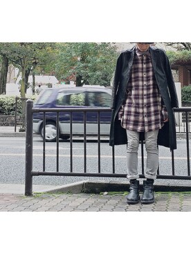 「A.P.C.（アーペーセー）のアイテム（その他アウター）」を使った、chapaさん（メンズ・172cm）の秋コーディネート