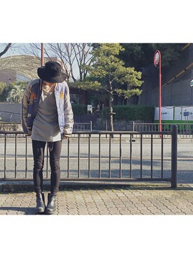 「KIJIMA TAKAYUKI」｜「アイテム（その他アウター）」を使った、chapaさん（メンズ・172cm）の冬コーディネート