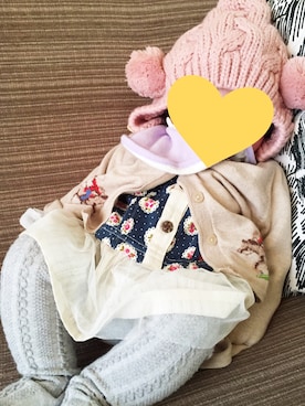 「NET（ネット）のアイテム（帽子）」を使った、meさん（キッズ・60cm）の冬コーディネート