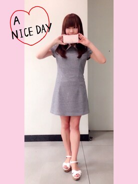 「iPhoneケース」｜「アイテム（ワンピース/ドレス）」を使った、misaさん（レディース・150cm）の夏コーディネート