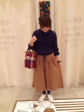 「coenスタッフスタイリング」｜「アイテム（レッグウェア）」を使った、tunaさん（レディース・160cm）の秋コーディネート