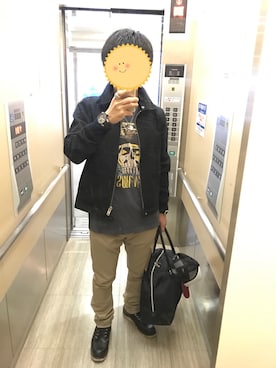 「RUDE GALLERY（ルードギャラリー）のアイテム（ブルゾン）」を使った、TJさん（メンズ・165cm）の秋コーディネート