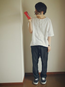 「ShapeL（シャペル）のアイテム」を使った、shakaさん（メンズ・167cm）の秋コーディネート